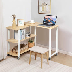 Arbaz L-Shaped Corner Desk for Home Office - Natural