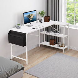 Sofia L-Shaped Computer Desk – White