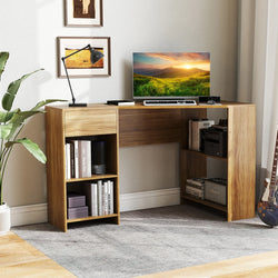 Mira L-Shaped Corner Desk – Natural