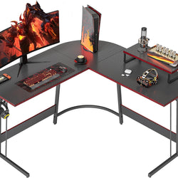 Corvin Reversible L-Shaped Gaming Desk – Carbon Fiber Black (120cm)