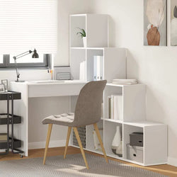 Hollis Reversible L-Shaped Corner Desk with Hutch – White