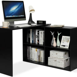 Altera L-Shaped Black Corner Desk - Reversible