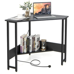 Botajan Corner Desk for Home Office – Black