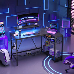 Asterion L-Shape Gaming Workstation  - Black