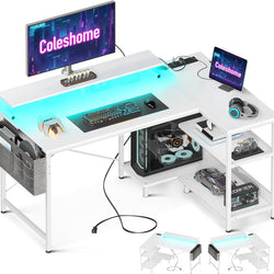 Tasha L-Shaped Reversible Corner Desk - White
