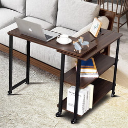 Arbaz L-Shaped Corner Desk for Home Office - Walnut
