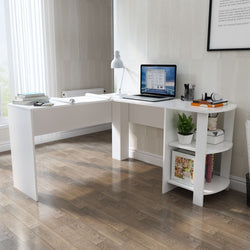 Cascio L Shaped Corner Desk - White