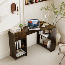 Mira L-Shaped Corner Desk – Brown
