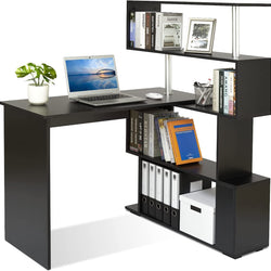 Buesta L Shaped Corner Desk - Black
