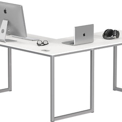 Miley L-Shaped Desk Corner Workstation - White