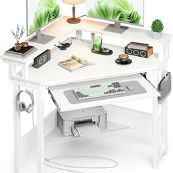 Hamish  Computer Corner Desk - White