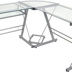 Vespa Corner Desk for Gaming - Grey
