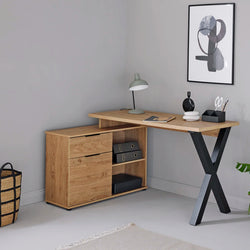 Marlix Reversible Executive Corner Desk - Oak
