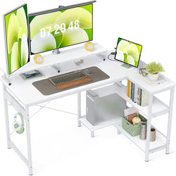 Eyerson L-Shaped Corner Desk for Home Office - White