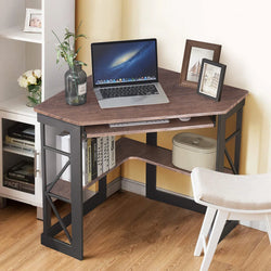 Buffy Corner Desk - Dark Brown