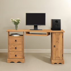 Lucia Corner Desk For Home Office - Brown