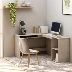 Empress L-Shaped Corner Desk - Concrete Grey