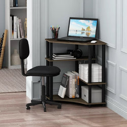 Raya Corner Desk for Home Office – Columbia Walnut