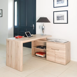 Fortson L-Shaped Corner Desk - Sanremo Oak