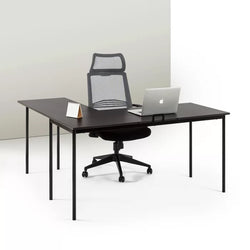 Roma L-Shaped Corner Desk for Home Office - Espresso