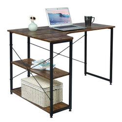 Aventis L Shaped Corner Desk - Retro Wood