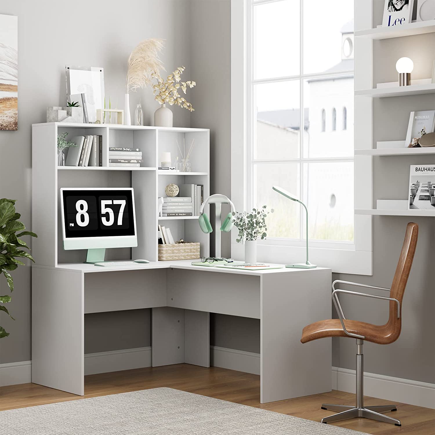 L Shaped White Corner Desk at Eva Harpur blog