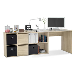 Croyden L-Shaped Corner Desk for Home Office - Canadian Oak