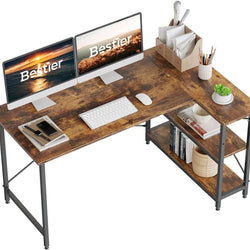 Octave Reversible  L-Shaped Desk - Rustic Brown