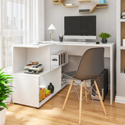 Xavier L-Shaped Corner Desk for Home Office - White