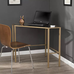 Isha Corner Desk for Home Office – Gold