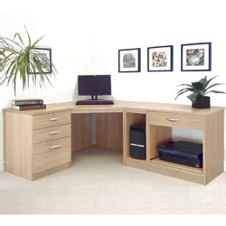 Easton L Shaped Corner Desk - Sandstone