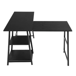 Zoha L Shaped Corner Desk - Black