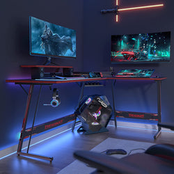 Alex Corner Desk For Gaming - Black