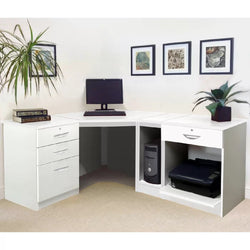 Easton L Shaped Corner Desk - White