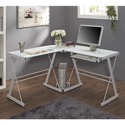 Viana L-Shaped Computer Desk - White
