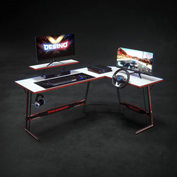 Alex Corner Desk For Gaming - White