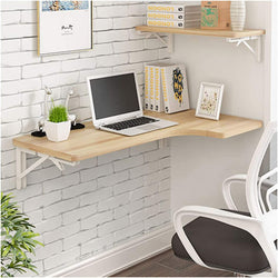 Taylor Wall Mount Corner Desk For Home Office - Brown