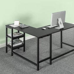 Kai L-Shaped Corner Desk for Home Office - Black