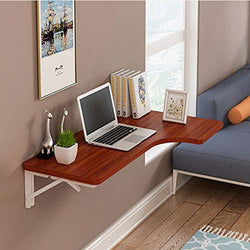 Taylor Wall Mount Corner Desk For Home Office - Dark Brown