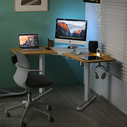 Zoya L-Shaped Corner Desk for Home Office - White