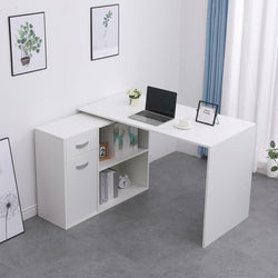 Mateo L-Shaped Corner Desk for Home Office - White