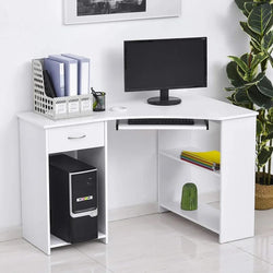 Iver L-Shaped Corner Desk for Home Office - White