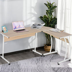 Amani L Shaped Corner Desk - Natural