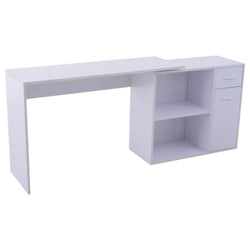 Khadee L-Shaped Corner Desk for Home Office - White