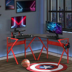 Nimbus Corner Desk For Gaming - Red