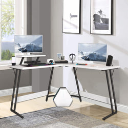Misha L Shaped Corner Desk - White