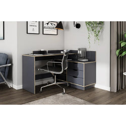 Archer L Shaped Corner Desk - Grey