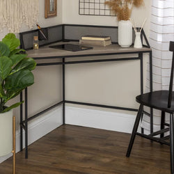 Zion Corner Desk for Home Office – Grey Wash