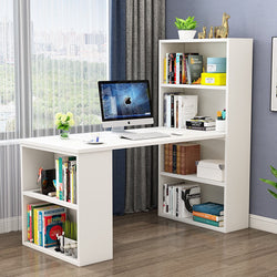 Corniche L-Shaped Corner Desk for Home Office - White