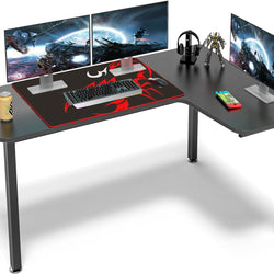 Disegno L-Shaped Corner Desk for Home Office - Black - Right Hand
